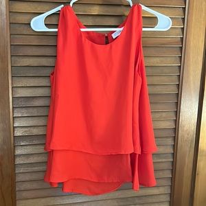 NWOT Stella Luce red tiered top